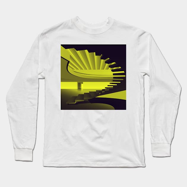 Upstairs - Brasilian Brutalism Long Sleeve T-Shirt by AtelierNab